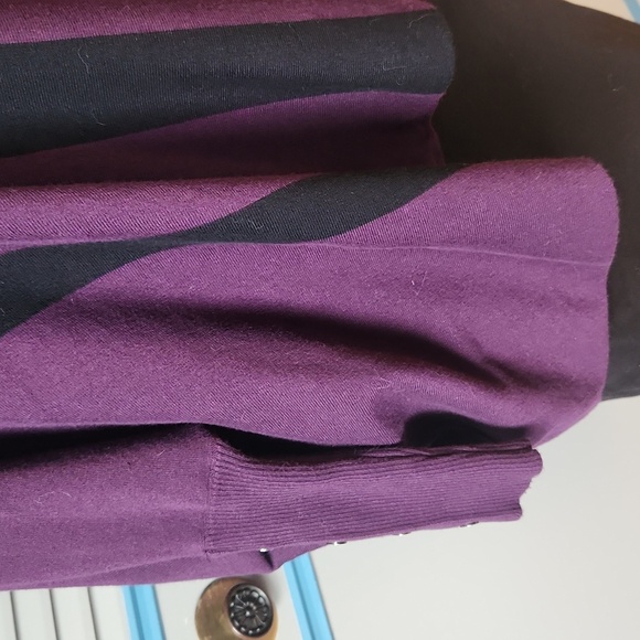 Alfani Women's Purple and Black Turtleneck Sweater - Picture 6 of 11